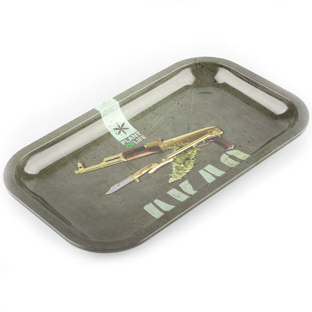 AK48 AK47 Waffe mit Messer Rolling Tray Drehunterlage Dreh-Tablett Tee Untersetzer Schale Mischeschale 2