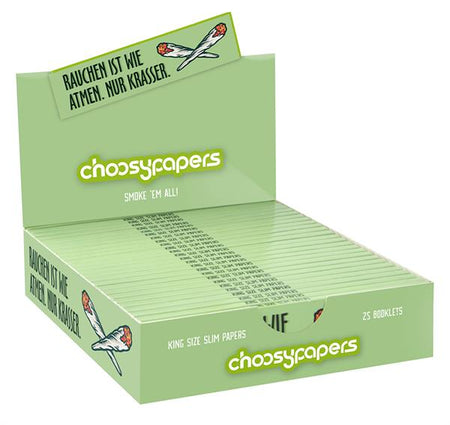 Rauchen ist wie Atmen King Size Slim Papers | Choosypapers Großhandel B2B