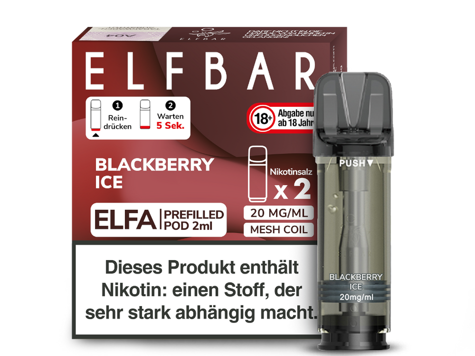 Elf Bar ELFA Blackberry Ice Pods im Großhandel günstig kaufen