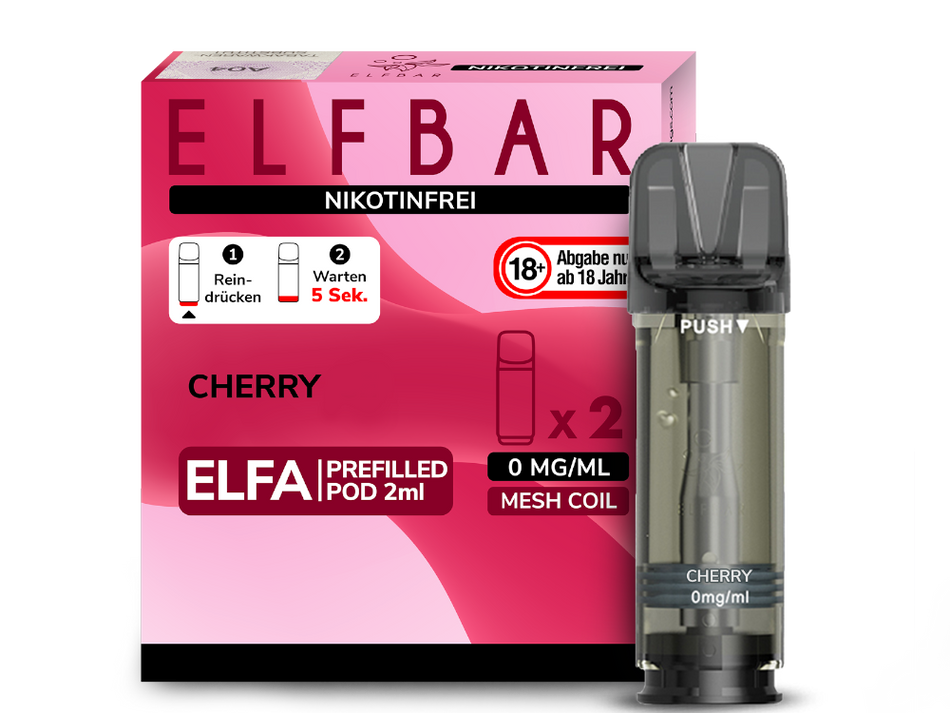 Elf Bar ELFA Cherry NIKOTINFREI Pods im Großhandel günstig kaufen