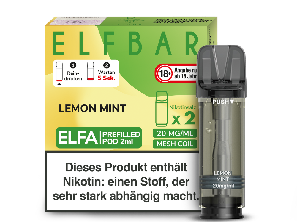 Elf Bar ELFA Lemon Mint Pods im Großhandel günstig kaufen