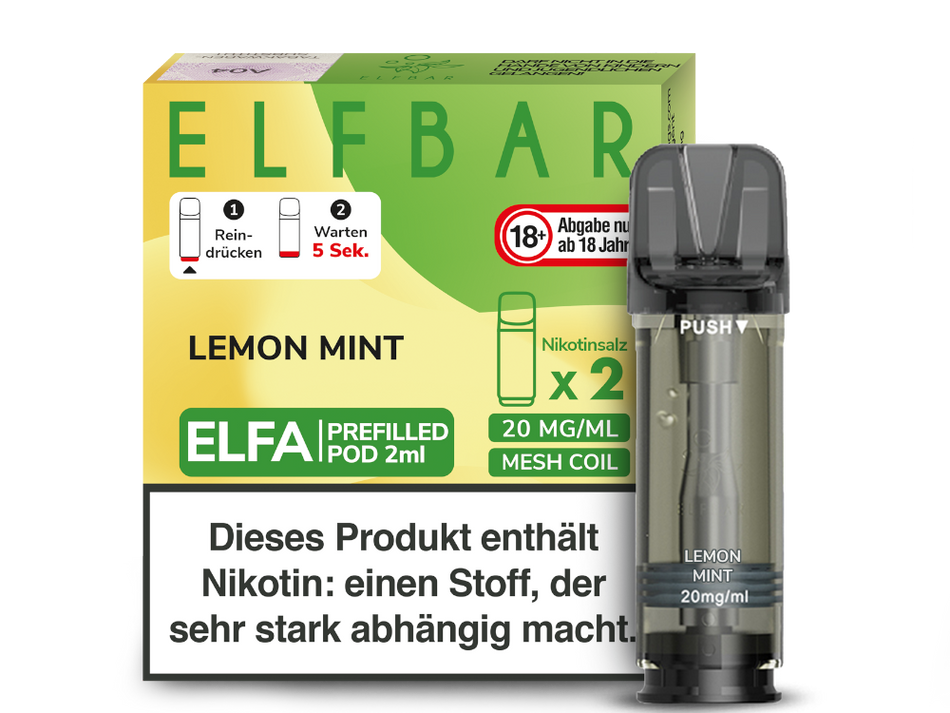 Elf Bar ELFA Lemon Mint Pods im Großhandel günstig kaufen