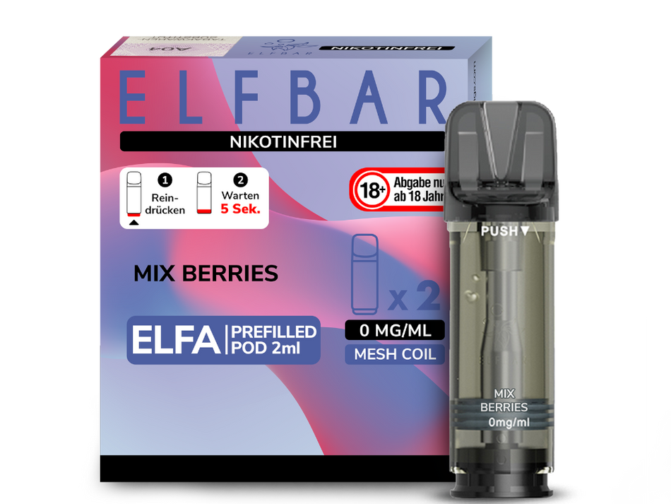 Elf Bar ELFA Mix Berries NIKOTINFREI Pods im Großhandel günstig kaufen