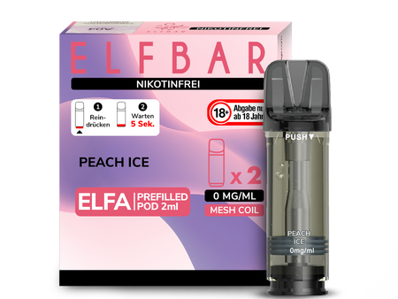 Elf Bar ELFA Peach Ice NIKOTINFREI Pods im Großhandel günstig kaufen