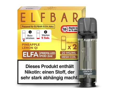 Elf Bar ELFA Pineapple Lemon QI Pods im Großhandel günstig kaufen