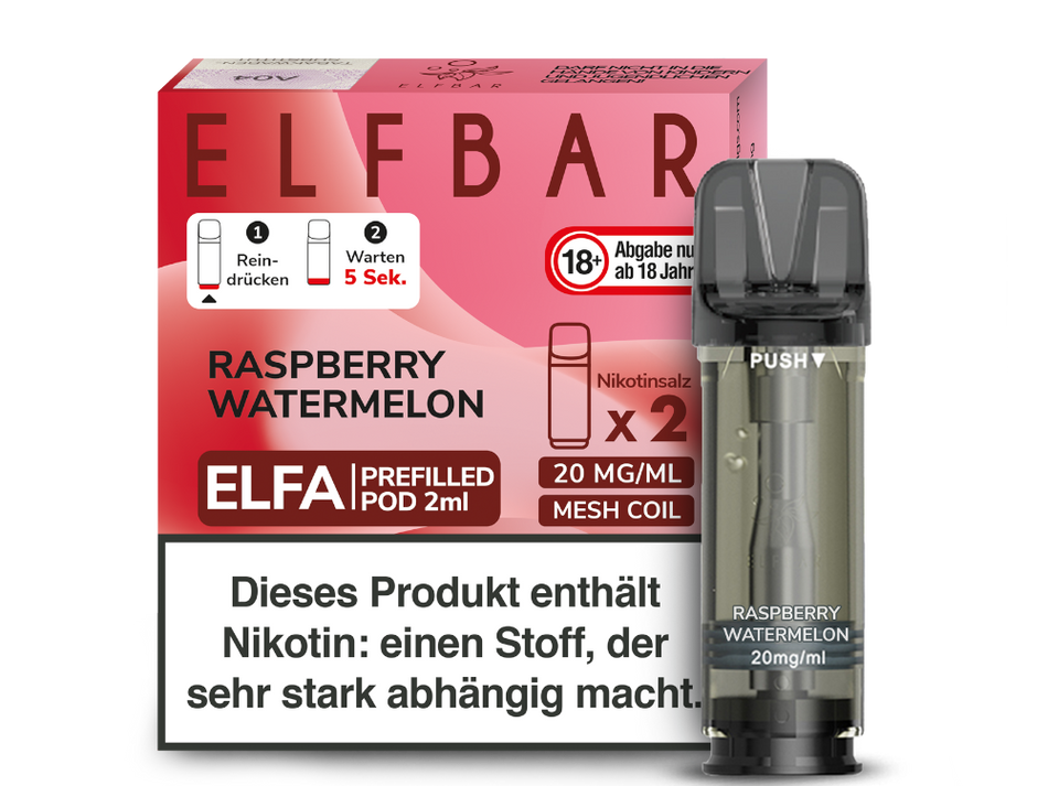 Elf Bar ELFA Raspberry Watermelon Pods im Großhandel günstig kaufen