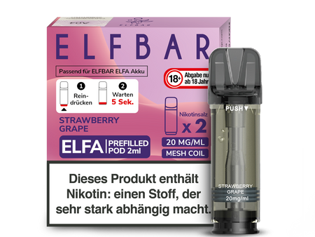 Elf Bar ELFA Strawberry Grape Pods im Großhandel günstig kaufen