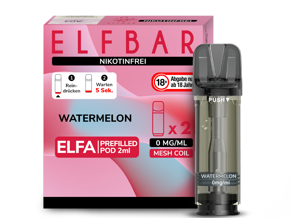 Elf Bar ELFA Watermelon NIKOTINFREI Pods im Großhandel günstig kaufen