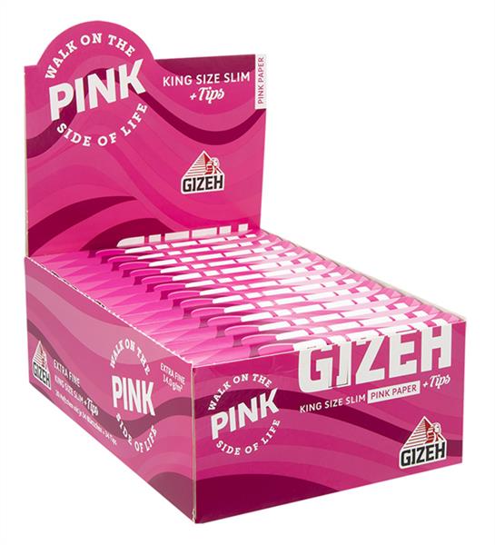 ALL PINK King Size Slim Papers + Tips von GIZEH im Großhandel B2B günstig kaufen