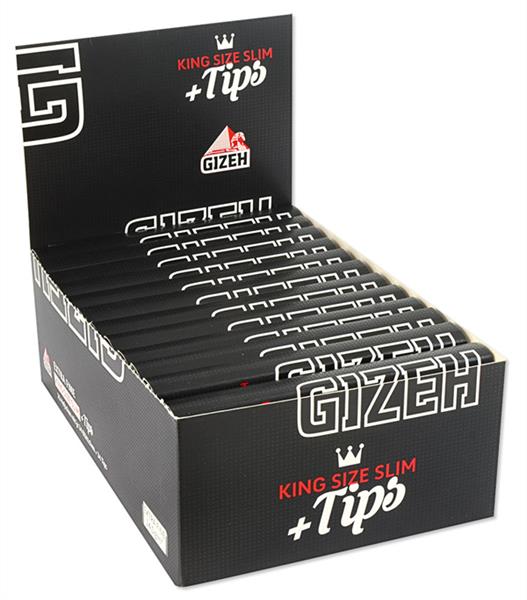 Extra Fine Black King Size Slim Papers + Tips von GIZEH im Großhandel B2B günstig kaufen