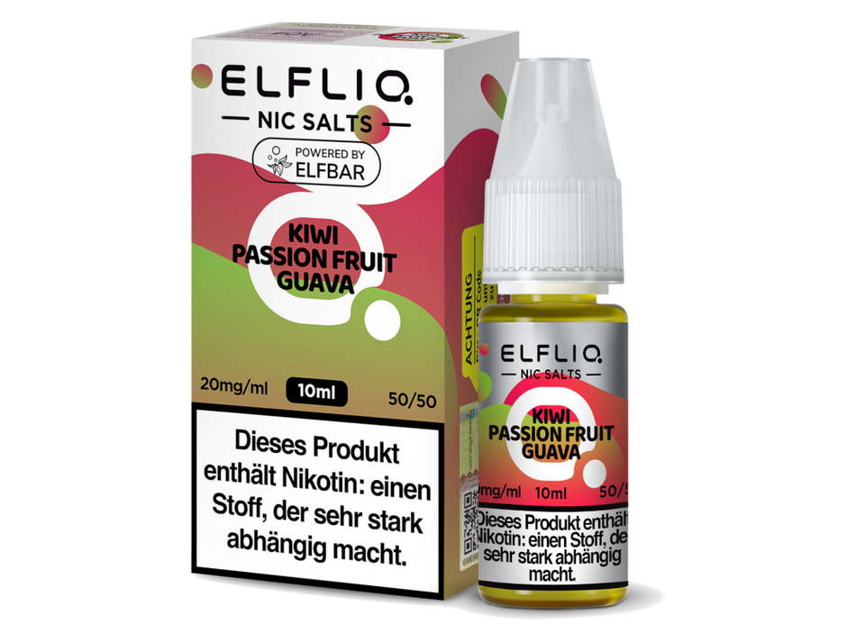 ELFLIQ | Kiwi Passion Fruit Guava | Nicotine Salt Liquid | 10ml