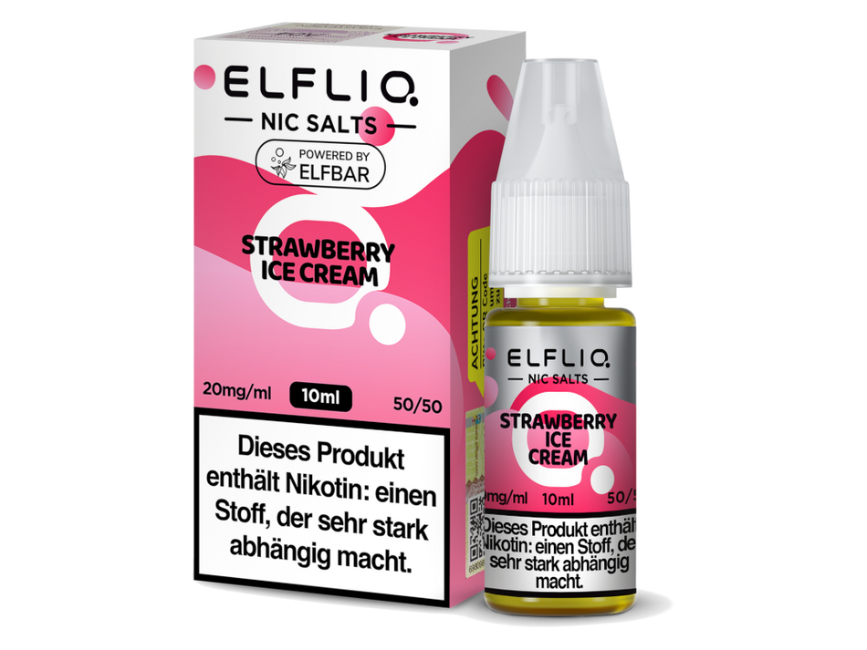 ELFLIQ | Strawberry Ice Cream | Nicotine Salt Liquid | 10ml