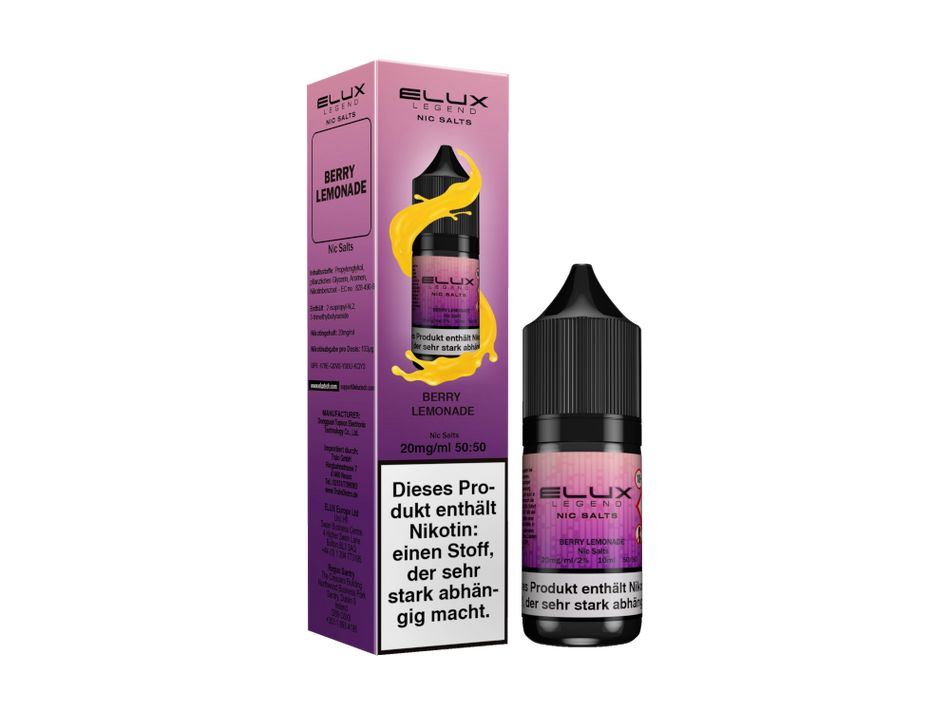 Elux - Nicotine Salt Liquid - Berry Lemonade