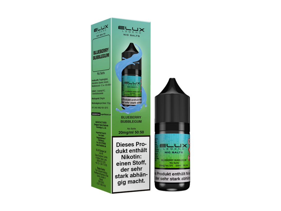 Elux - Nicotine Salt Liquid - Blueberry Bubblegum