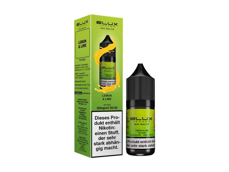 Elux - Nicotine Salt Liquid - Lemon &amp; Lime