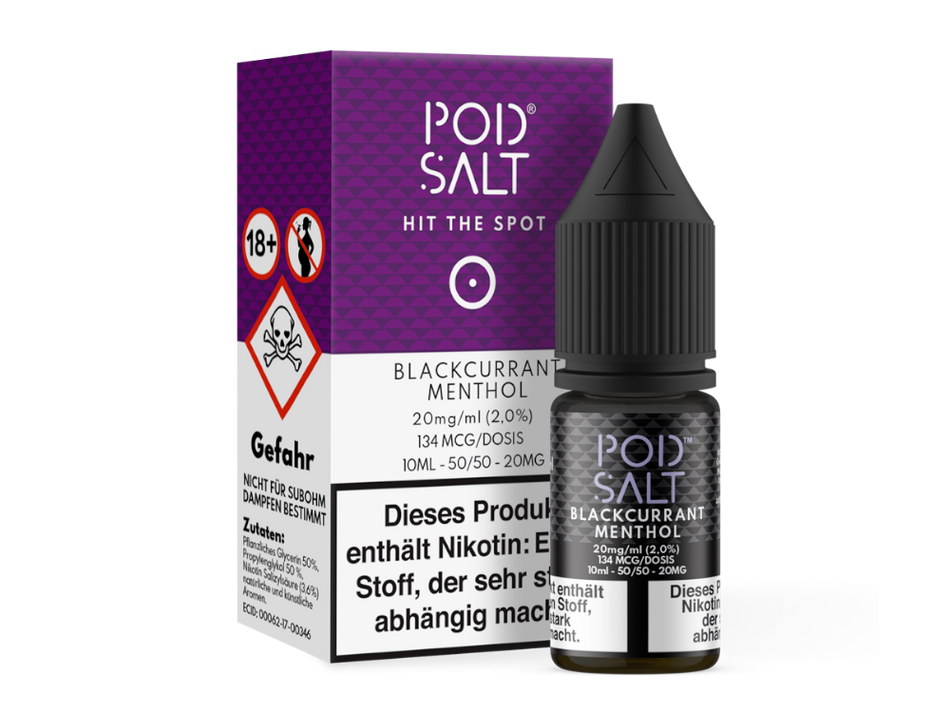 Pod Salt - Blackcurrant Menthol - Nicotine Salt Liquid