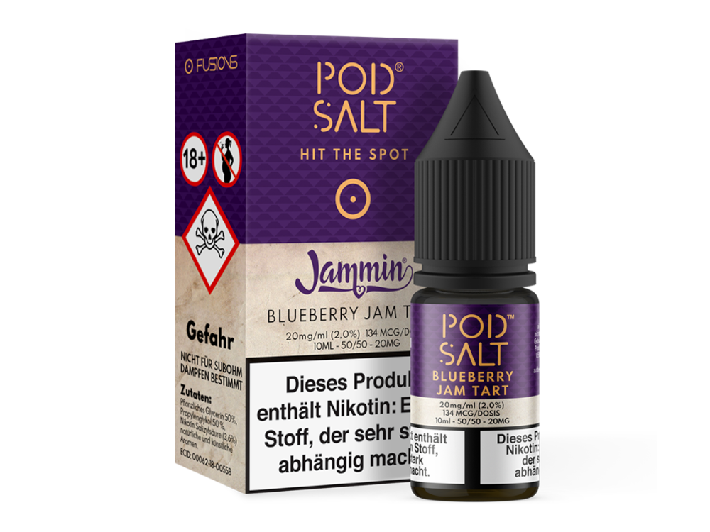 Pod Salt Fusion - Blueberry Jam Tart - Nicotine Salt Liquid