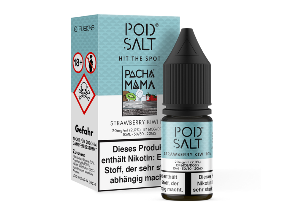 Pod Salt Fusion - Strawberry Kiwi Ice - Nicotine Salt Liquid