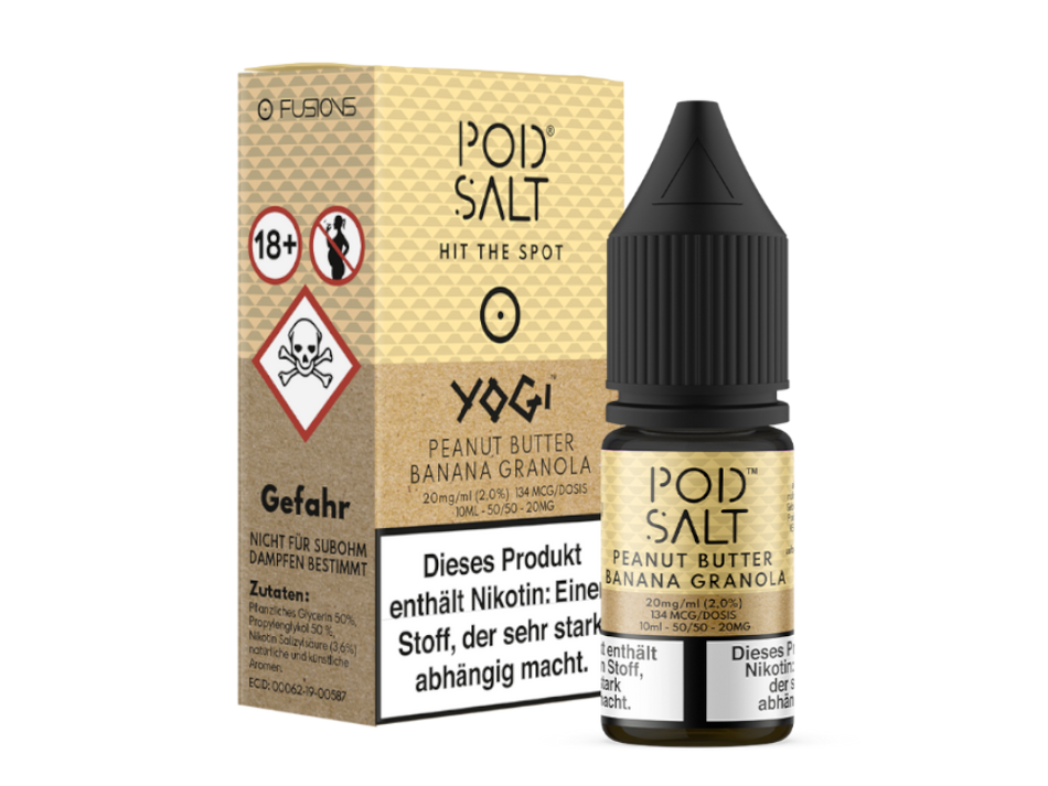 Pod Salt Fusion - Peanut Butter Banana Granola - Nicotine Salt Liquid