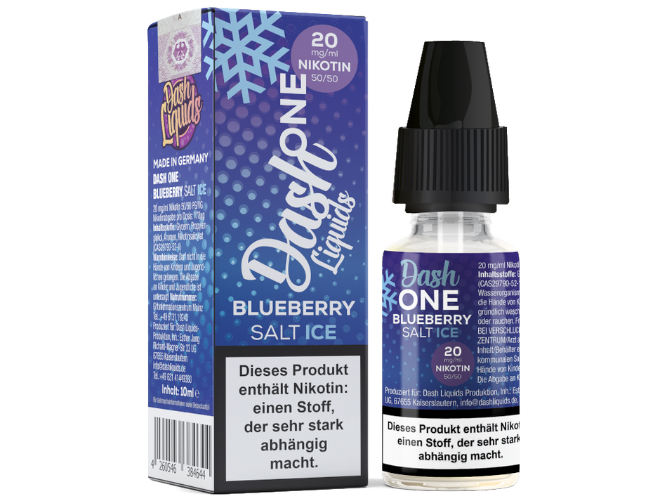 Dash Liquids - One - Blueberry Ice - Nicotine Salt Liquid