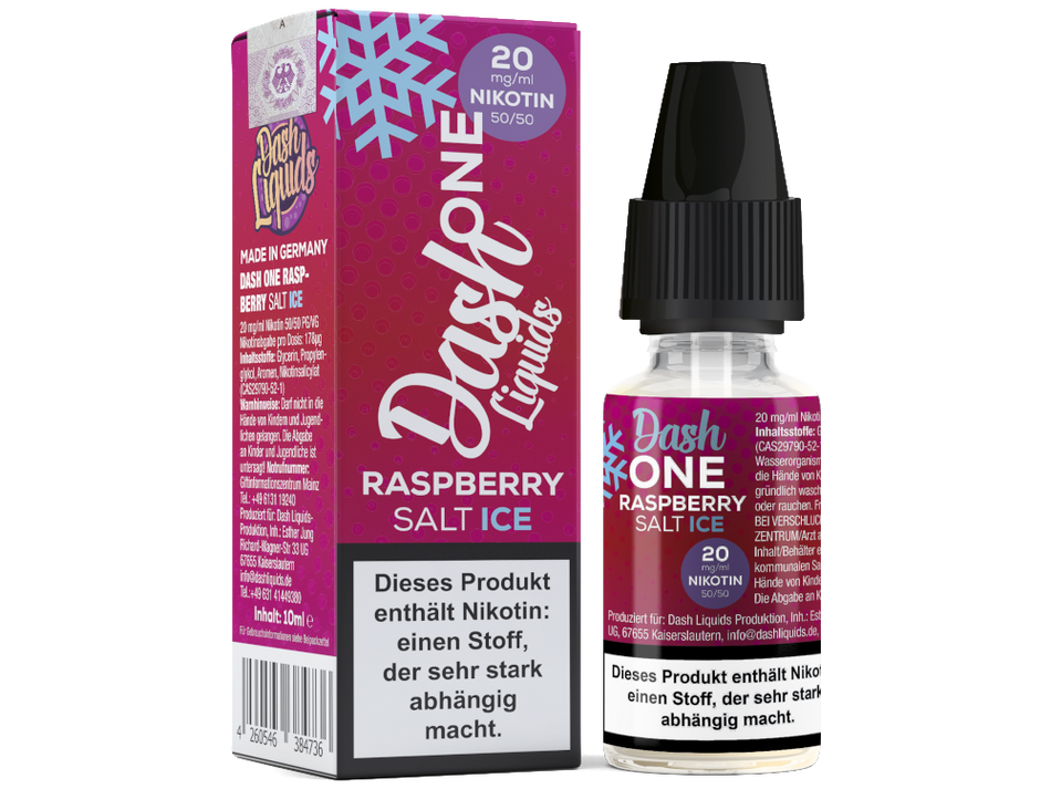 Dash Liquids - One - Raspberry Ice - Nicotine Salt Liquid