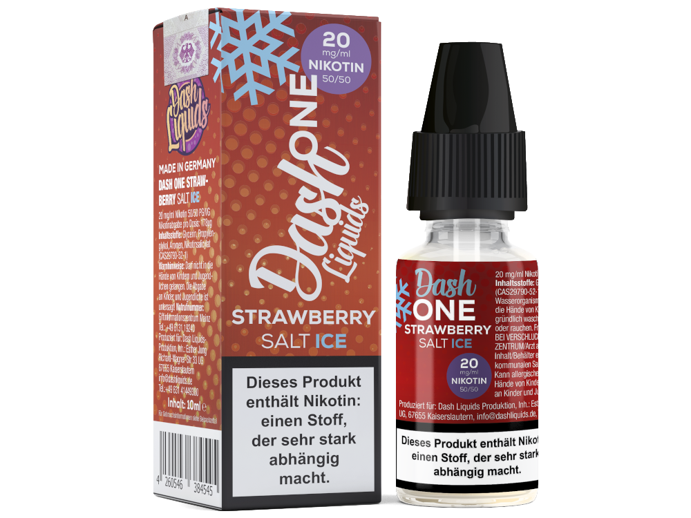 Dash Liquids - One - Strawberry Ice - Nicotine Salt Liquid