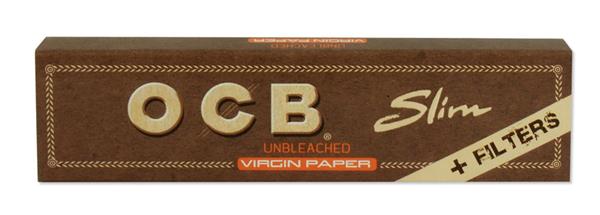 Unbleached Slim Virgin Papers + Filter Tips | OCB