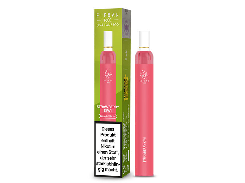 Elf Bar T600 - Strawberry Kiwi (Erdbeer, Kiwi) - E-Shisha - 20mg - 600 Züge