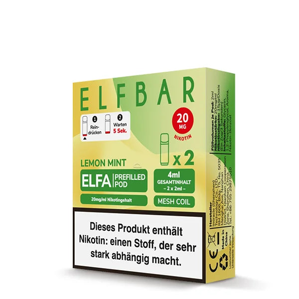 Elf Bar ELFA Lemon Mint Pods im Großhandel günstig kaufen