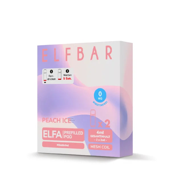 Elf Bar ELFA Peach Ice NIKOTINFREI Pods im Großhandel günstig kaufen