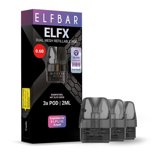 ELFBAR ELFX Leer-Pods 3er Set 0.6 OHM Großhandel