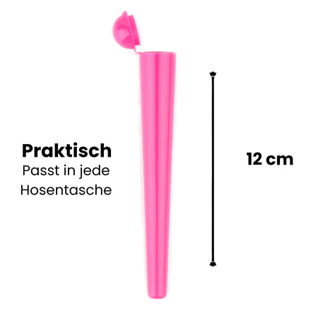 avibes 10 x Joint Hüllen Set Transporthüllen Case Tube Hülsen pink rosa Klappdeckel 6