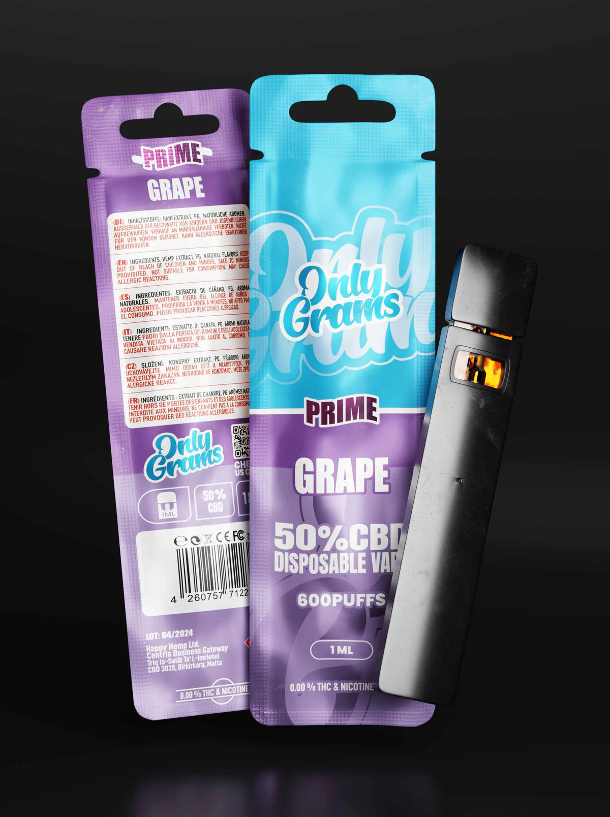 OnlyGrams CBD Vape Grape im Großhandel günstig kaufen