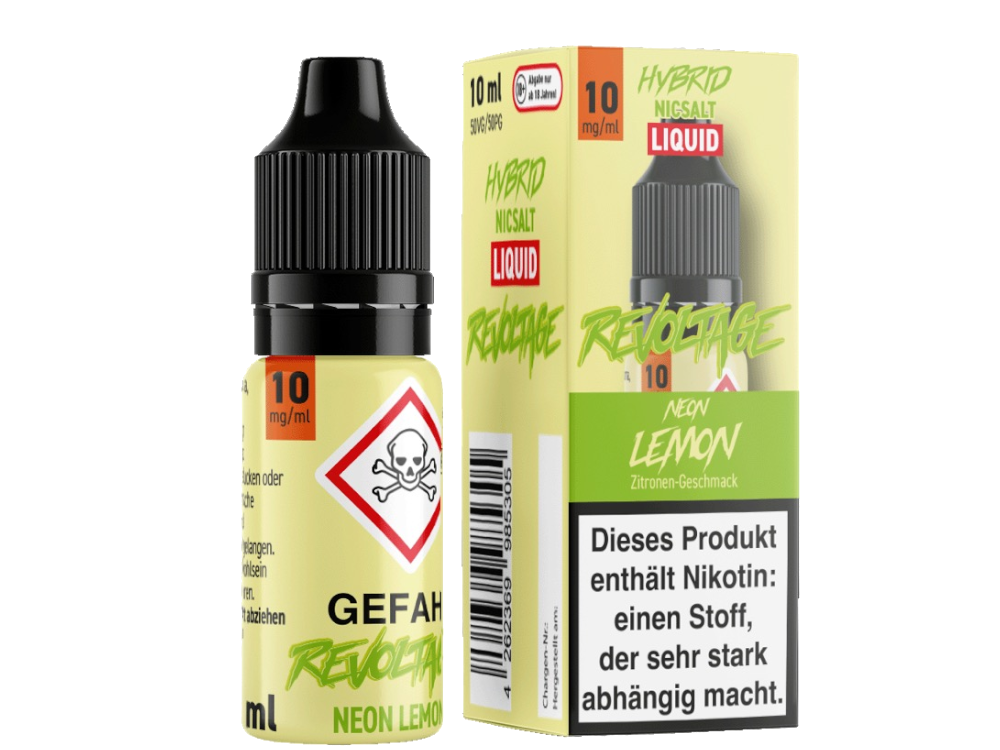 Revoltage - Tobacco Gold - Hybrid Nicotine Salt Liquid - Neon Lemon