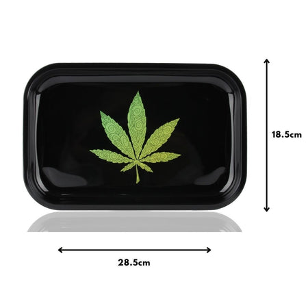 Rolling Tray Drehunterlage Bauunterlage Dreh-Tablett Mischschale Cannabis Blatt 2