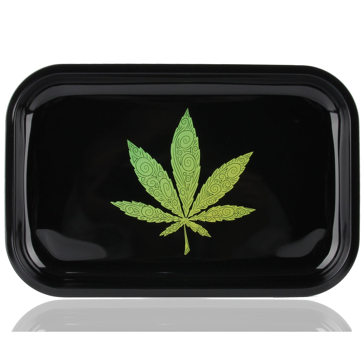 Rolling Tray Drehunterlage Bauunterlage Dreh-Tablett Mischschale Cannabis Blatt