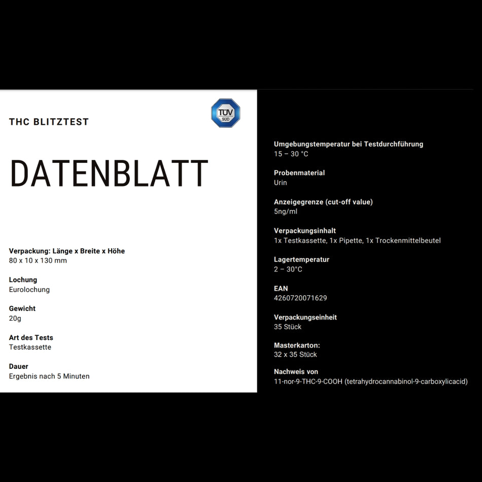 10 x THC flash test 5ng/ml