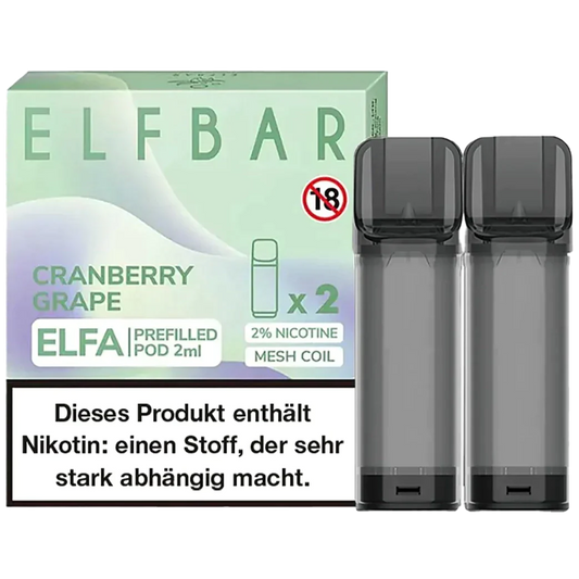 Elf Bar ELFA Prefilled Pod 2er Pack (2 x 1ml) mit dem Geschmack Cranberry Grape günstig kaufen