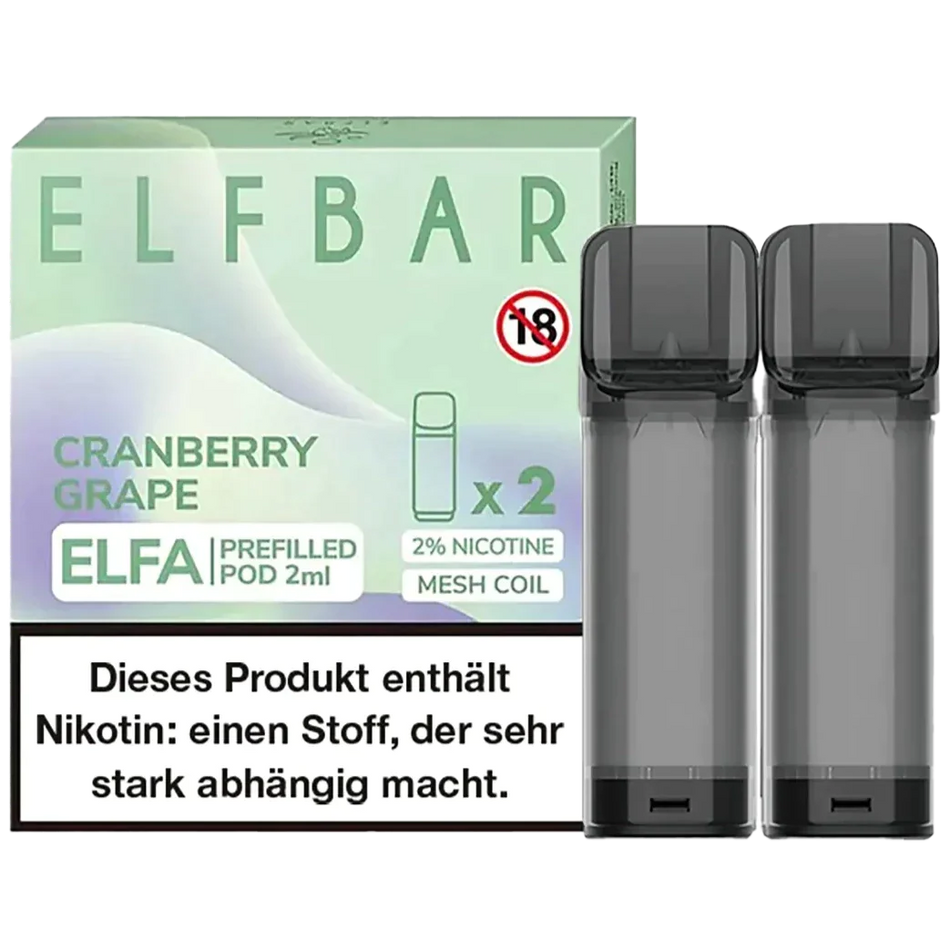 Elf Bar ELFA Prefilled Pod 2er Pack (2 x 1ml) mit dem Geschmack Cranberry Grape günstig kaufen