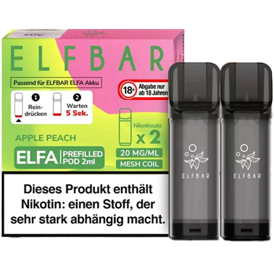 Elf Bar ELFA Prefilled Pod 2er Pack (2 x 1ml) mit dem Geschmack Apple Peach günstig kaufen