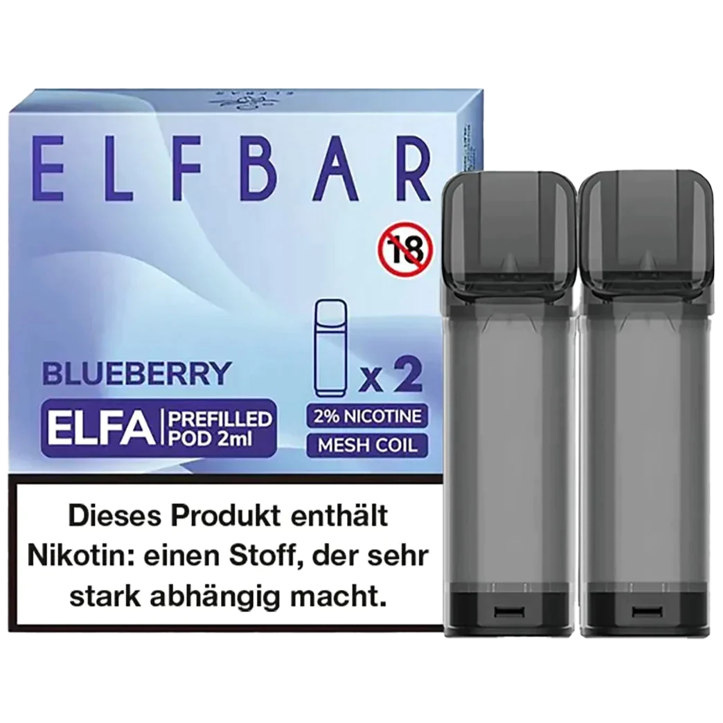 Elf Bar ELFA Prefilled Pod 2er Pack (2 x 1ml) mit dem Geschmack Blueberry günstig kaufen