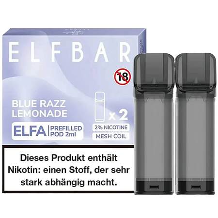 Elf Bar ELFA Prefilled Pod 2er Pack (2 x 1ml) mit dem Geschmack Blue Razz Lemonade günstig kaufen