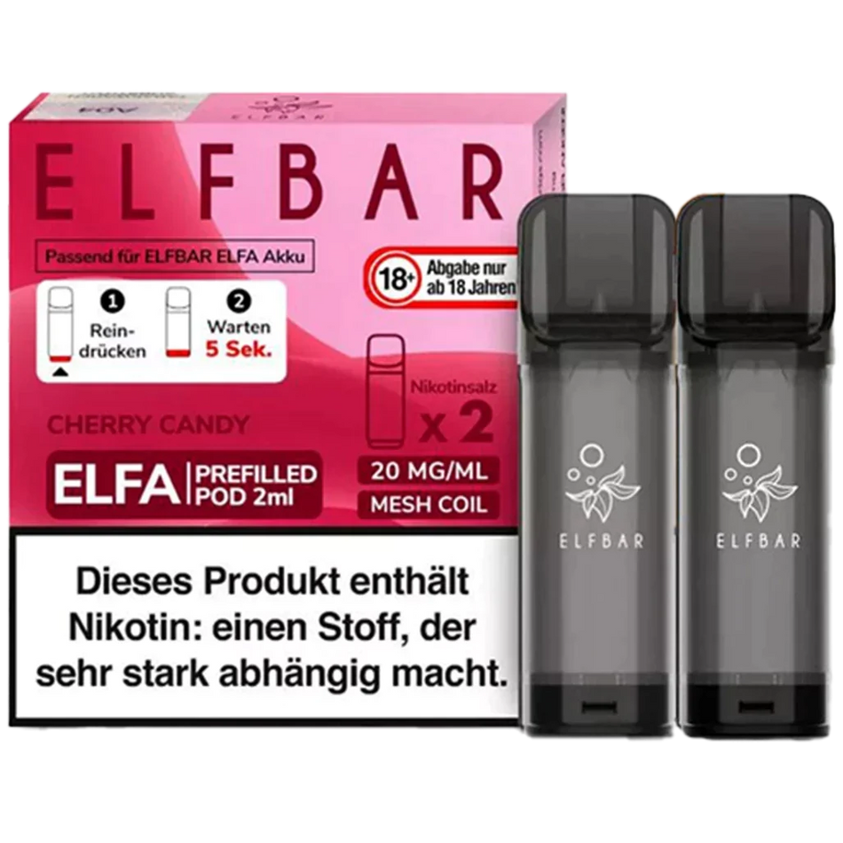 Elf Bar ELFA Prefilled Pod 2er Pack (2 x 1ml) mit dem Geschmack Cherry Candy günstig kaufen