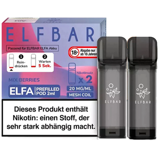 Elf Bar ELFA Prefilled Pod 2er Pack (2 x 1ml) mit dem Geschmack Mix Berries günstig kaufen