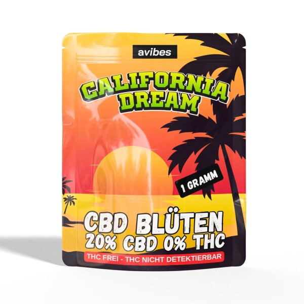 avibes® CBD Blüten | 20% CBD 0% THC | California Dream 1g