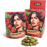avibes® CBD Blüten | 45% CBD | Strawberry 1g