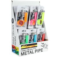 Pfeifen inkl. 5 Siebe + Kunststoff-Grinder | 24 Stk im...