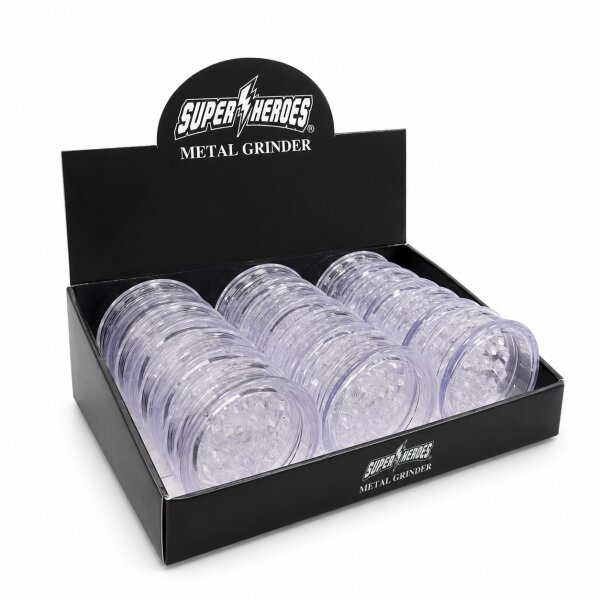 Super Heroes Grinder 2-Teilig | Transparent | VE = 12 Stk.