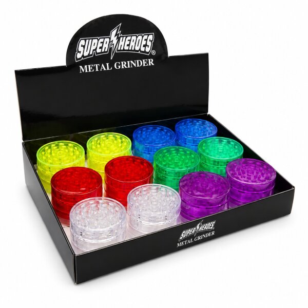 Super Heroes Grinder 4-Teilig | Bunt | VE = 12 Stk.