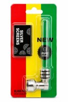 Super Heroes Glaspfeife + Siebe | Transparent | VE = 12 Stk.